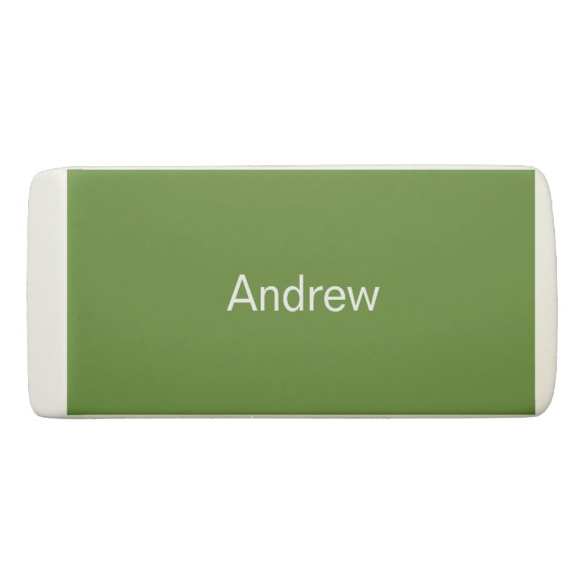Personalised Green Eraser (Front)