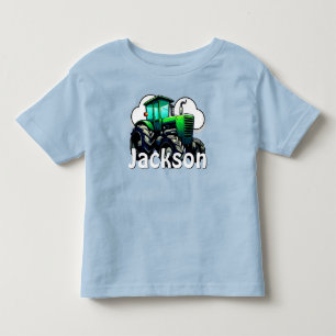 Personalised Green Farm Tractor Toddler T-Shirt