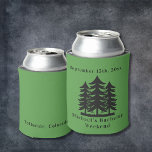 Personalised Green Fir Trees Bachelor Weekend  Can Cooler<br><div class="desc">Personalised Green Fir Trees Bachelor Weekend Can Cooler Personalised Can Coolers are the perfect keepsakes for your friends to remember your special day. Cheers to a fun and memorable bachelor party! Add your custom wording to this design by using the "Edit this design template" boxes on the right hand side...</div>