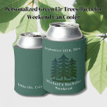 Personalised Green  Fir Trees Bachelor Weekend Can Cooler<br><div class="desc">Personalised Green Fir Trees Bachelor Weekend Can Cooler Personalised Can Coolers are the perfect keepsakes for your friends to remember your special day. Cheers to a fun and memorable bachelor party! Add your custom wording to this design by using the "Edit this design template" boxes on the right hand side...</div>