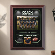 Personalised Green Football Coach Gift Thank you