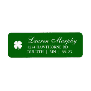 Personalised Green Four Leaf Clover Irish