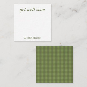 Personalised Green Gingham Card