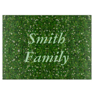 Personalised Green Glitter Cutting Board