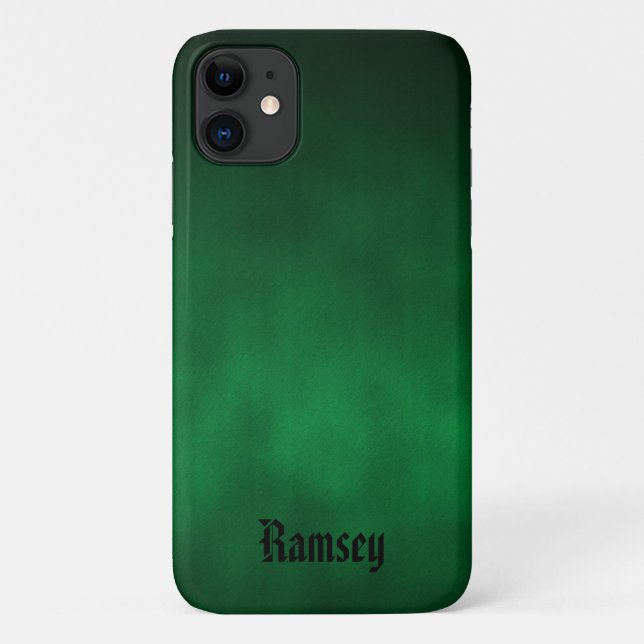 Personalised Green Gothic Ombre Art Case-Mate iPhone Case (Back)