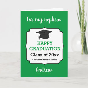 Personalised Green Happy Graduation 2024 Graduate Card