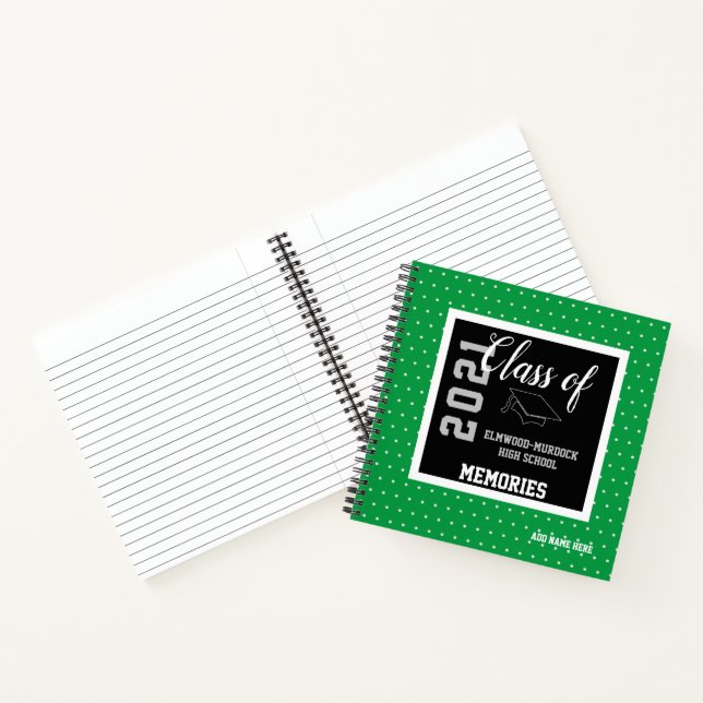 Personalised Green High School Graduation  Notebook (Inside)