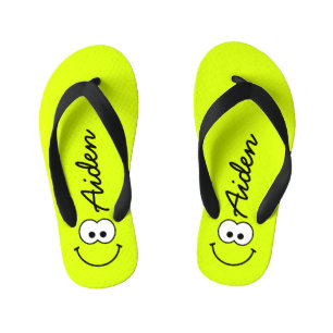 Personalised Green Kid's Flip Flops