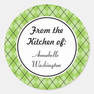 Personalised Green Kitchen Stickers