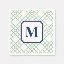 Personalised Green Lattice Monogram