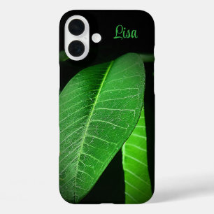 Personalised Green Leaf Apple iPhone Case