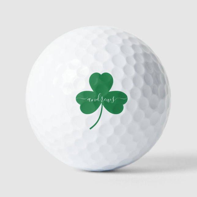 Personalised green leave ignature  Golf Gol Balls (Front)