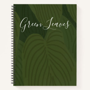 Personalised Green Leaves Botanical Nature   Notebook