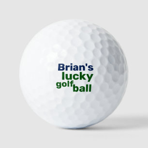 Personalised Green Lucky Golf Ball