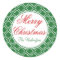 Personalised Green Merry Christmas Gift Stickers