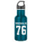 Personalised green metal sports water bottle