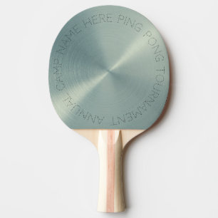 Personalised Green Metallic Ping Pong Paddle