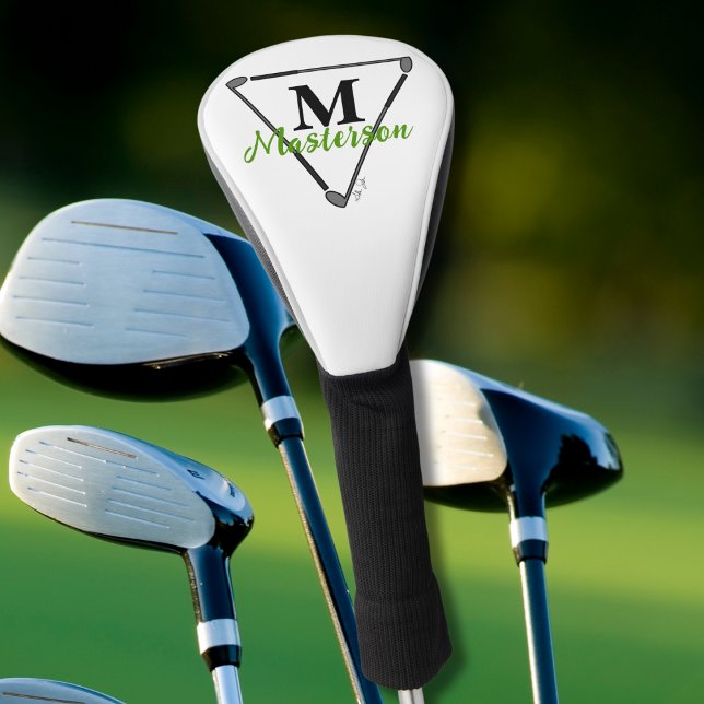 Personalised Green Monogram/Name Unique Golf Clubs Head Cover (Creator Uploaded)