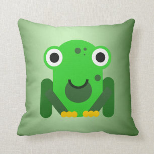 Personalised green Mr. Frog Cushion