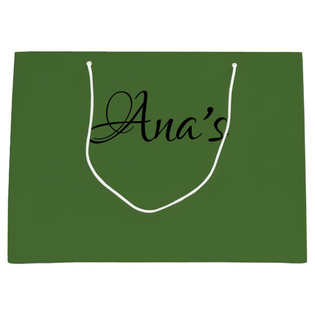 Personalised, Green no.4, gift bag (Front)