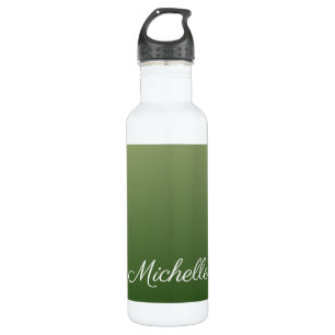 Personalised green ombre 710 ml water bottle