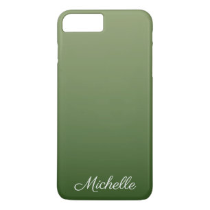 Personalised green ombre iPhone 8 plus/7 plus case