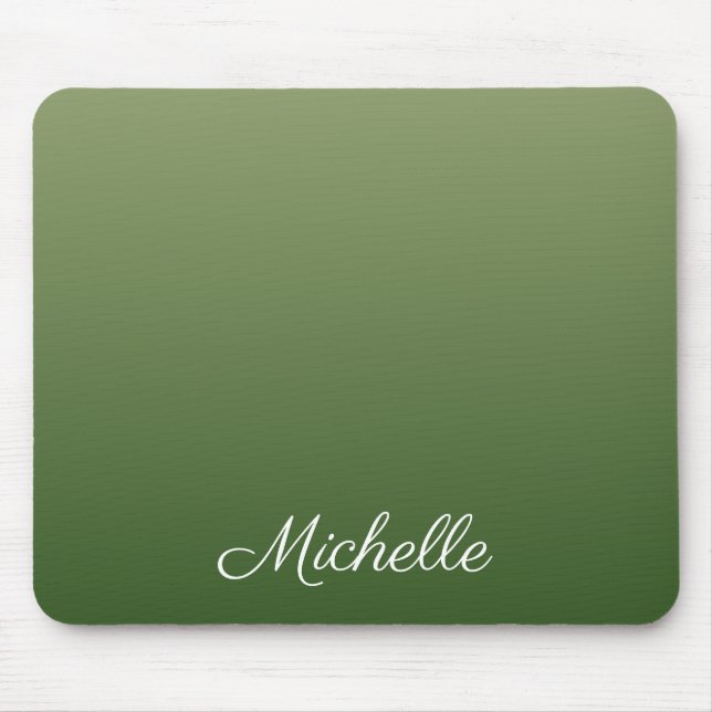 Personalised green ombre mouse mat (Front)