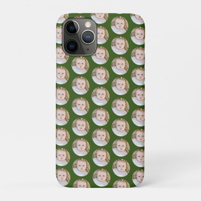 Personalised Green photo collage Case-Mate iPhone Case (Back)