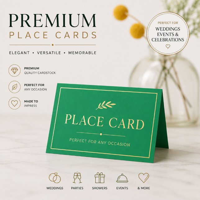 Personalised Green Place Card (Creator Uploaded)