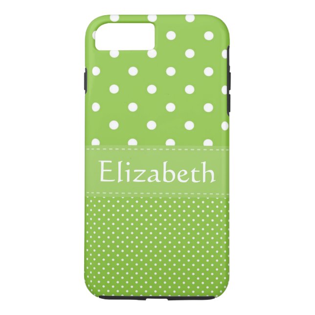 Personalised Green Polka Dots Pattern Case-Mate iPhone Case (Back)