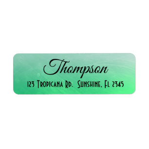Personalised Green Return Address Labels