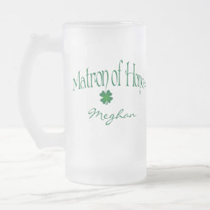 Personalised Green Shamrock MOH Beer Stein