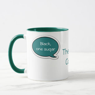 Personalised Green Speech Bubble Coffee Mug