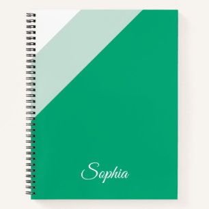 Personalised Green Spiral Notebook for kids