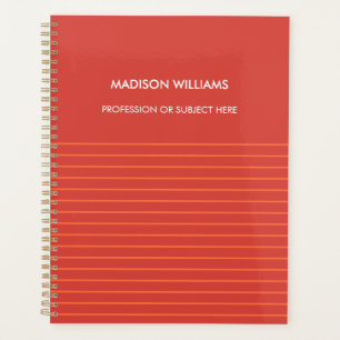 Personalised Green Spiral Notebook Planner