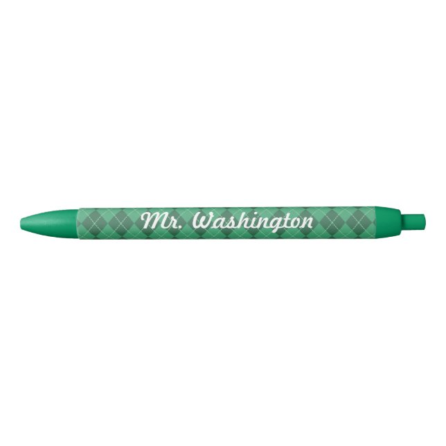 Personalised Green Teacher's Office Pen Gift (Front)