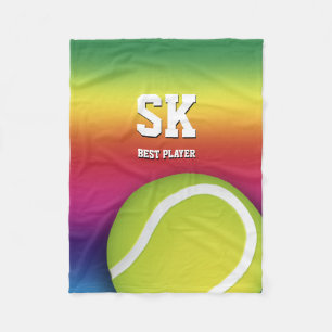 Personalised Green Tennis Ball Fleece Blanket