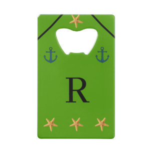Personalised GreenCoastal Anchor Starfish