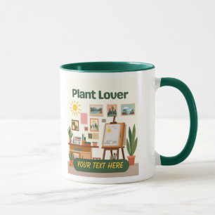 Personalised Greenery & Creative Workspace Design Mug