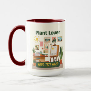 Personalised Greenery & Creative Workspace Design Mug