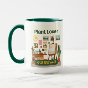Personalised Greenery & Creative Workspace Design Mug