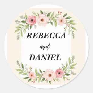 Personalised Greenery Eucalyptus Wedding Sticker –