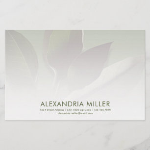 Personalised Greenery Stationery with Contact Info