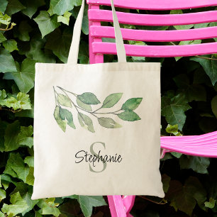 Personalised Greenery Tote Bag
