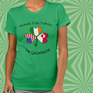 Personalised Greenland Ireland USA Shamrock Women T-Shirt