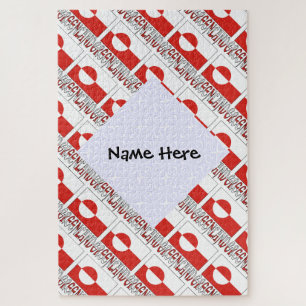 Personalised Greenland Tiled Flag Name Jigsaw Puzzle
