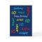 Personalised Greeting Card 10th Birthday, Blue