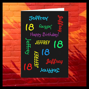 Personalised Greeting Card, 18th Birthday Card