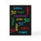 Personalised Greeting Card 50th Birthday, Black