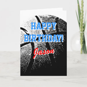 Personalised greeting card   Basketball sports